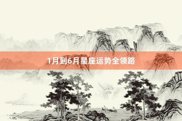 1月到6月星座运势全领路